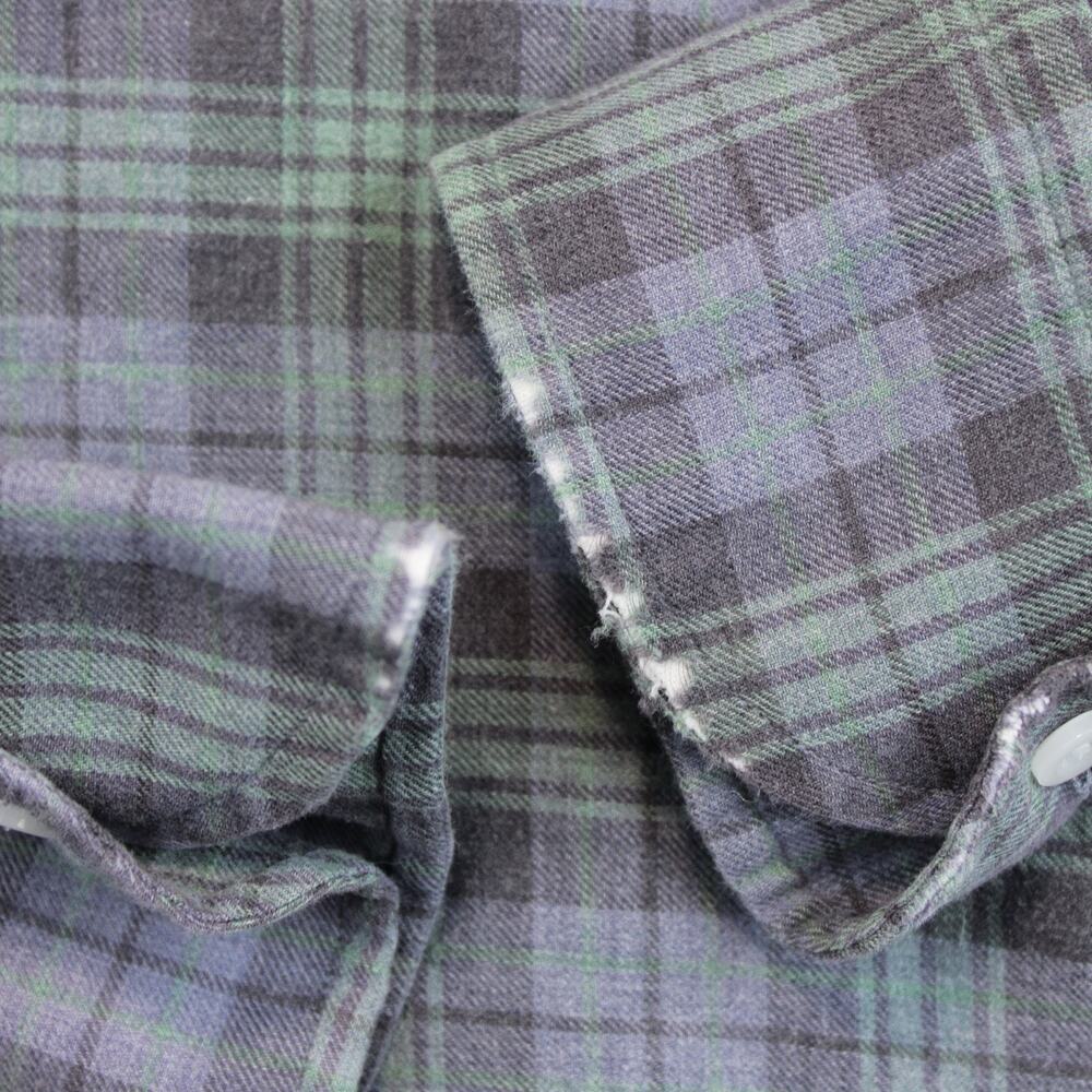 Proper Cloth Blue Tartan Plaid Button Down Dress Shirt Mens 17 - Picture 7 of 7
